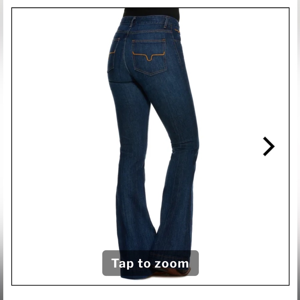 Kimes Ranch Jennifer Dark Wash Super Flare Jeans